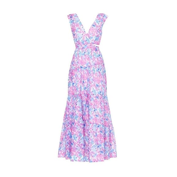 Nicholas Orchid Maxi in Pink purple 8 Womens Long Floral Gown Dress - Picture 10 of 14